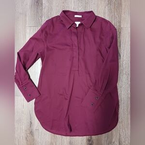 NWOT Chicos Burgundy Shirt Size Small